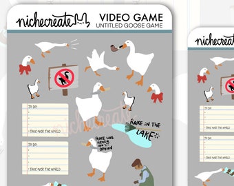 Angry Goose Sticker Sheet | Planner Stickers, Bullet Journal Spread, Chemex