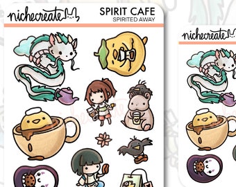 Spirit Cafe 2 Sticker Sheet | Planner Stickers, Latte Chemex Matcha Tea