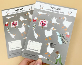 Angry Goose Sticker Sheet | Waterproof Vinyl Stickers