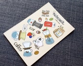 Coffee Sticker Sheet Manual Brewing Mini Stickers