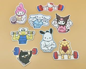 Hello Gym Vinyl Stickers | 8 Options | Powerlifting Bodybuilding Weightlifting