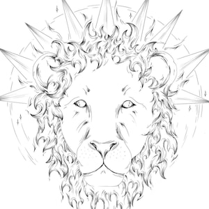 Leo Zodiac Lion Art Print: Astrology Wall Decor