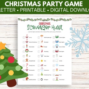 Christmas Scavenger Hunt | Christmas Party Game Printable | Digital Download