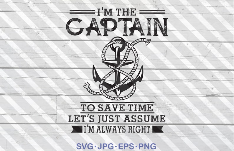 Download Captain Of The Boat Boat Captains Fishing trip svg Flag | Etsy