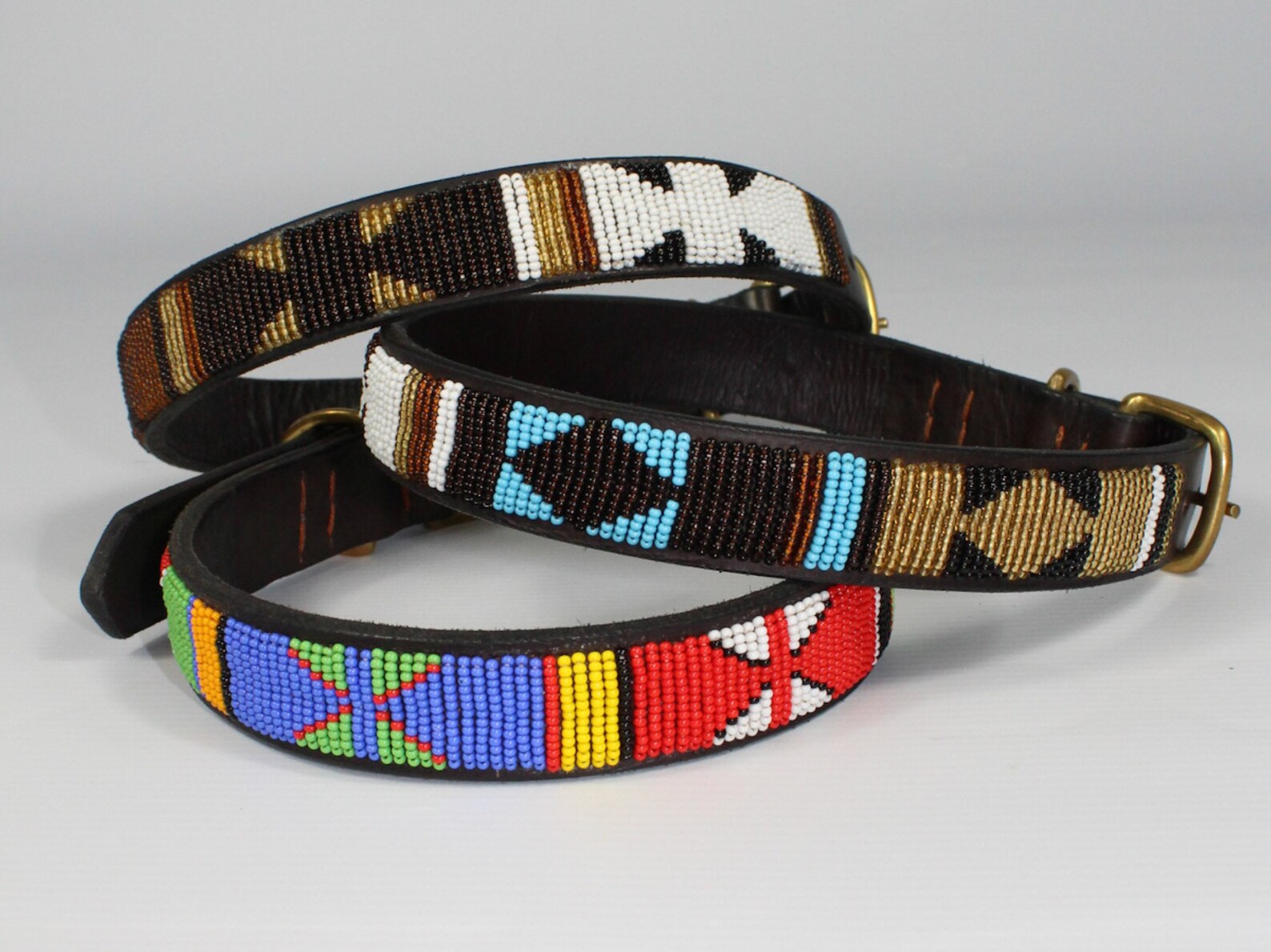 Large 4750cm wide beaded dog collar Etsy