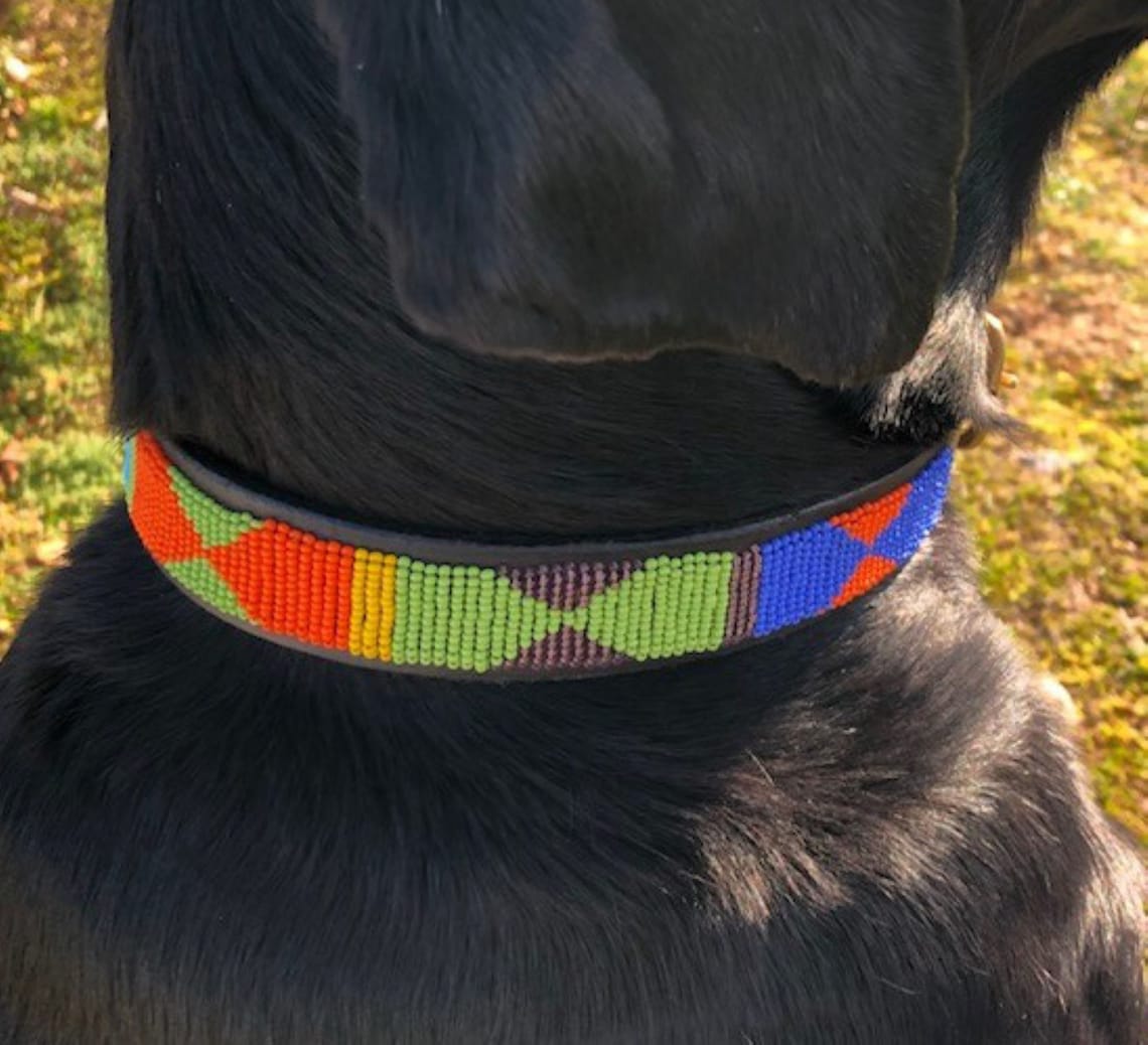 Large Maasai Beaded Dog Collars Etsy