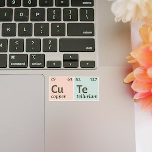 Cu Te Science Stickers