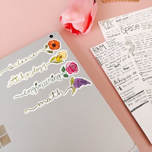 STEM Flower Stickers