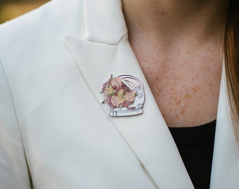 Nasa Flower Helmet Pin