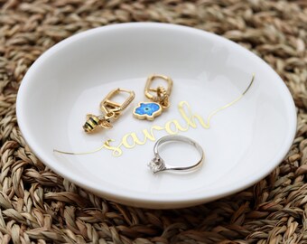 Gepersonaliseerde Ring Dish, Sieraden Dish, Verlovingsring Dish, Bruidsmeisje Geschenken, Cadeau voor moeder, Afstudeercadeau, Bruidsdouche Cadeau