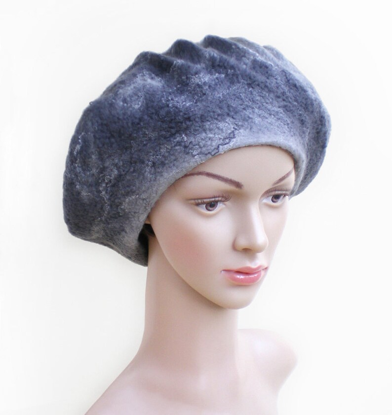 Béret Fait Main Au Crochet - Style Vintage, Acrylique Blanc, Taille Unique - Fait En France