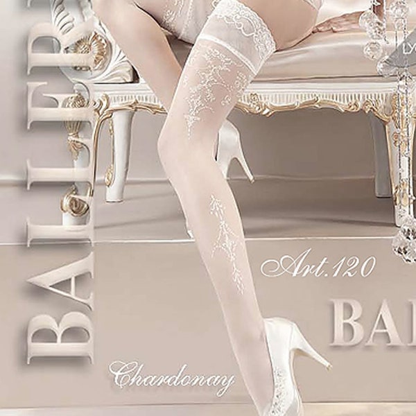 Gorgeous Hold Ups Bianco (White) from the Ballerina Range a perfect addition for Wedding & Honeymoon! Choose your size in the menu below.
