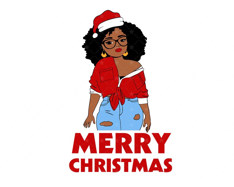 Download Afro Girl Merry Christmas svg Black Queen Christmas | Etsy