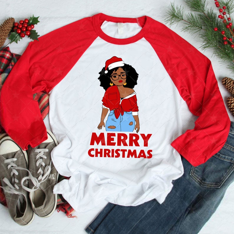 Download Afro Girl Merry Christmas svg Black Queen Christmas | Etsy
