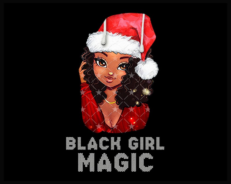 Black Girl Magic Merry Christmas png Black Melanin Black Etsy