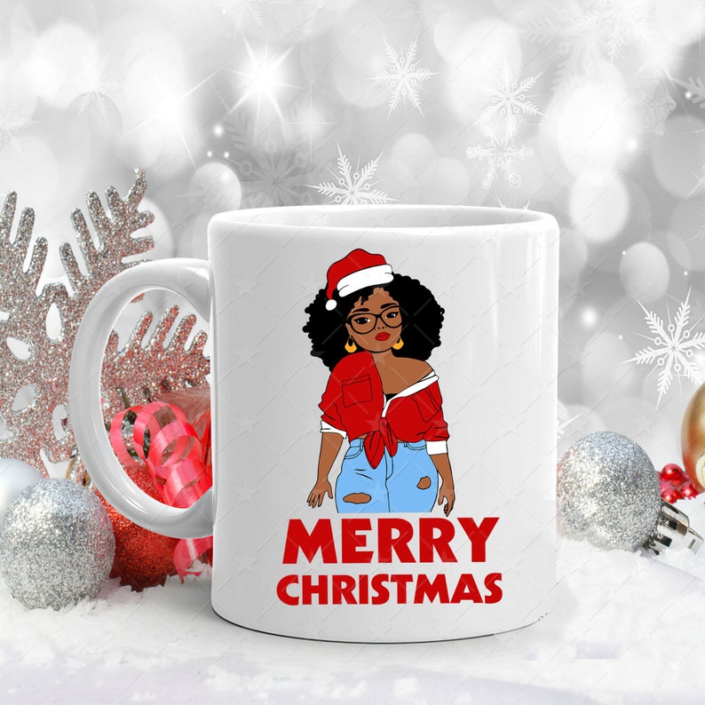 Download Afro Girl Merry Christmas svg Black Queen Christmas | Etsy