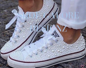 bedazzled converse for wedding