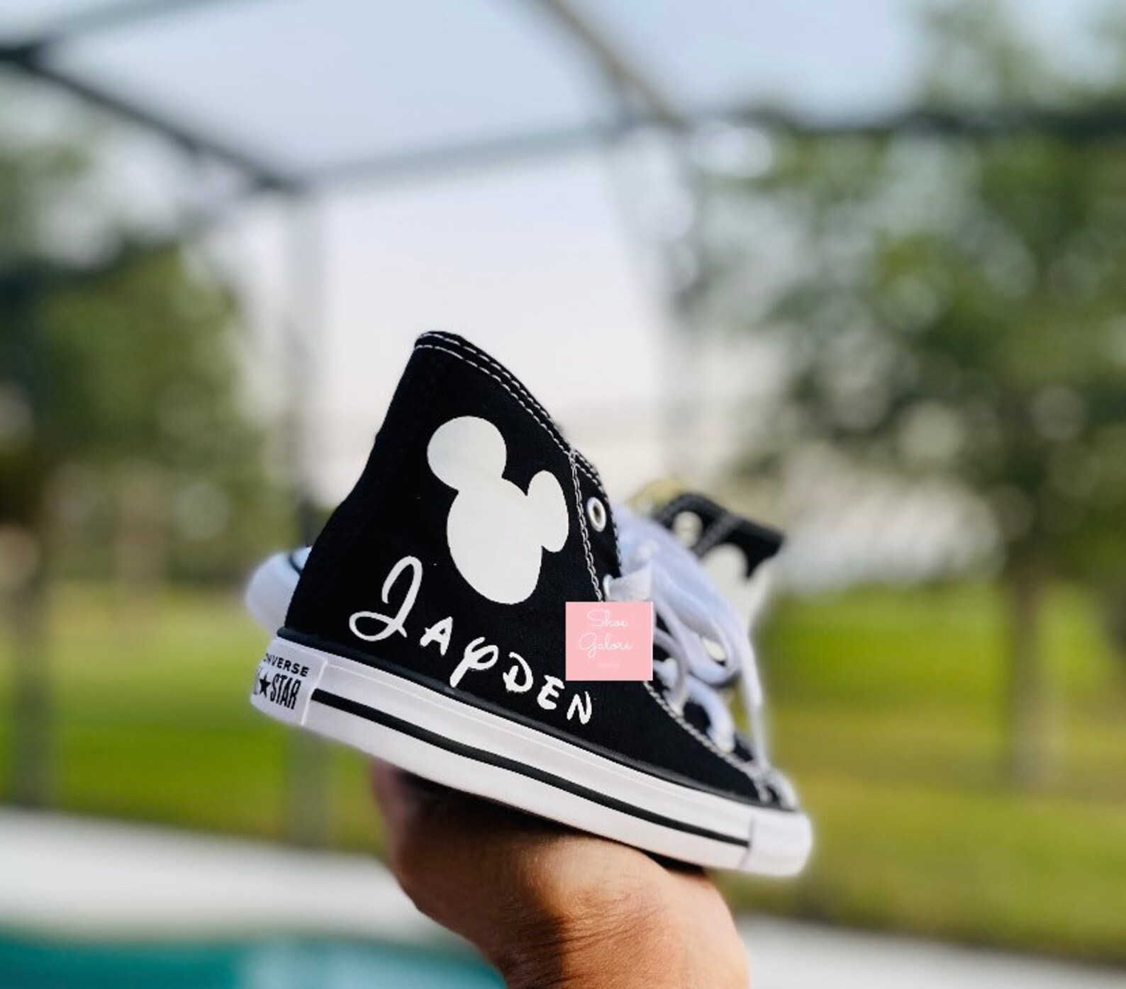 black mickey mouse shoes