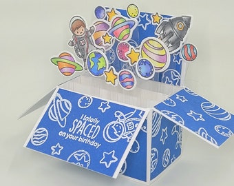 Handmade Birthday Balloons 3D Pop up Box Card - Etsy