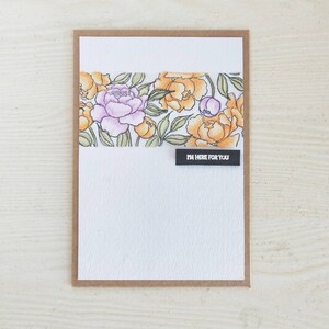 Tarjeta de simpatía floral hecha a mano