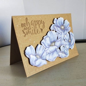 Carte florale 3D faite à la main