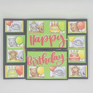 Cartão de aniversário sem fim personalizado feito à mão