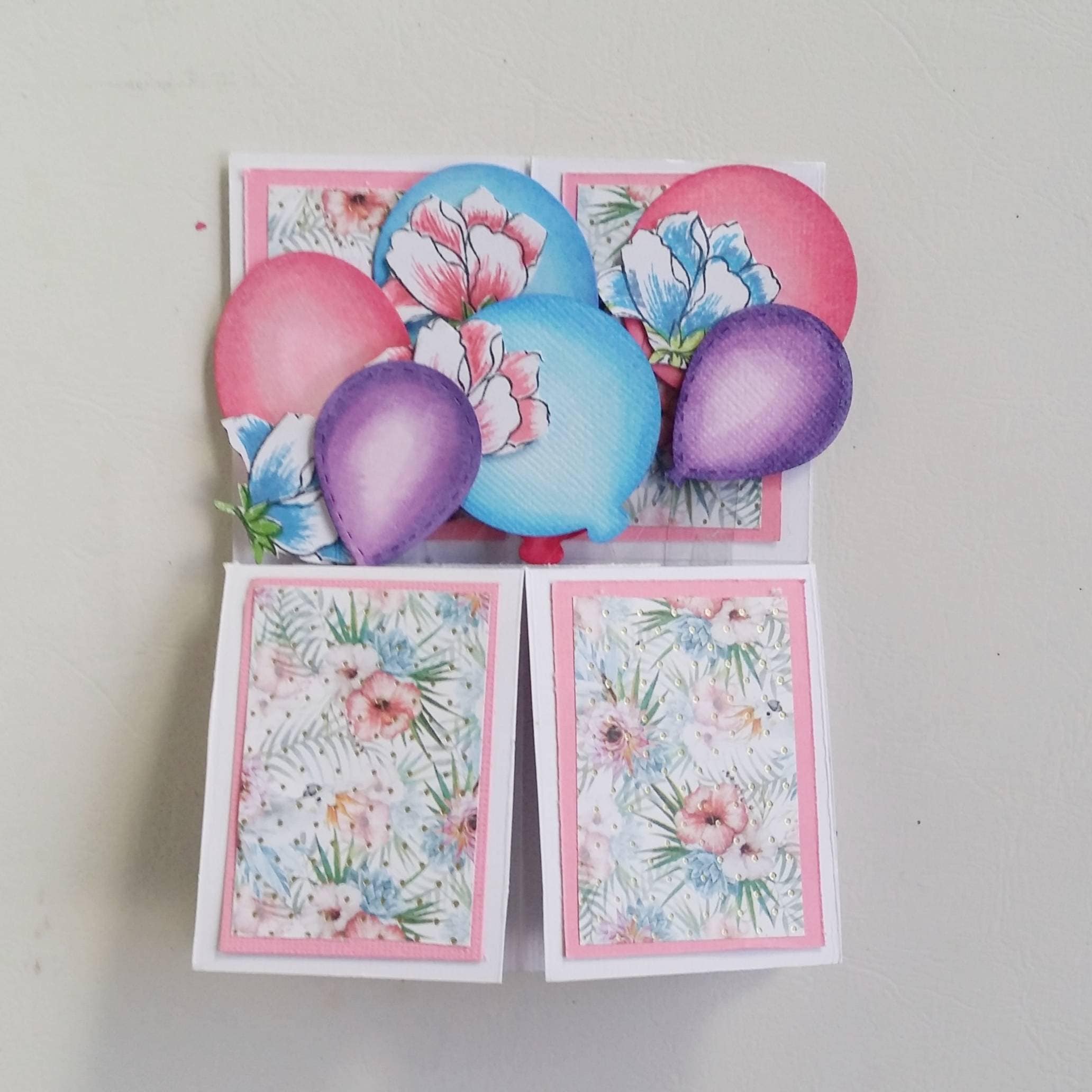 Handmade Birthday Balloons 3D Pop up Box Card - Etsy