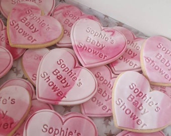 Baby shower, biscuits, iced biscuits, personalised