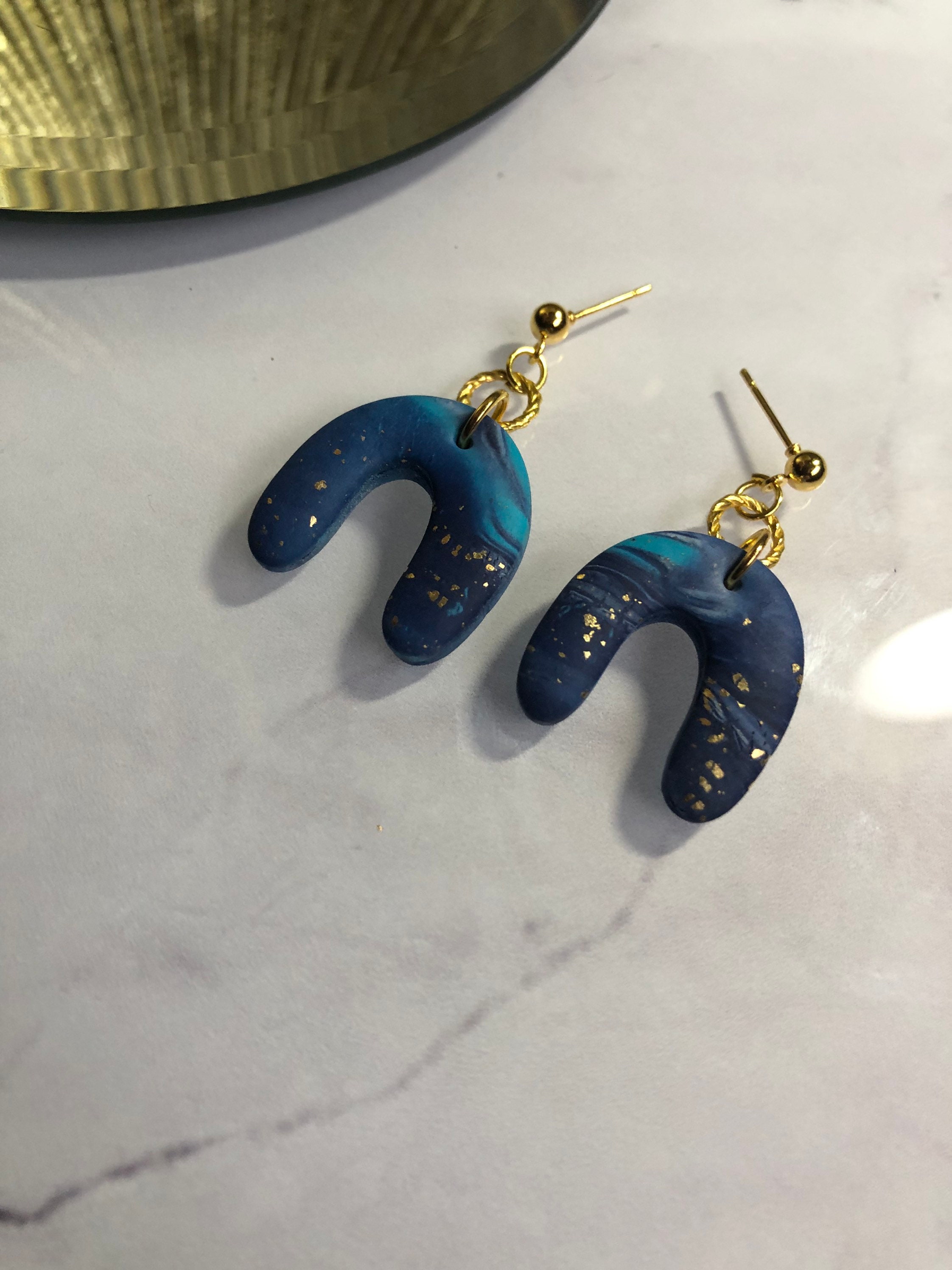 Weird earrings small clay earrings polymer clay dangle Etsy