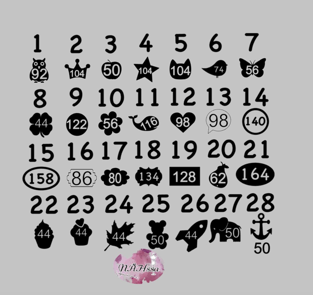 20 Ironon Size Labels, Individual Sizes Etsy