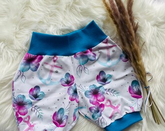 Short bloomers - girls size. 104 - Maritime Blossoms