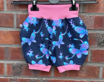 Short bloomers - girls size 68 - 128 desired size - butterfly