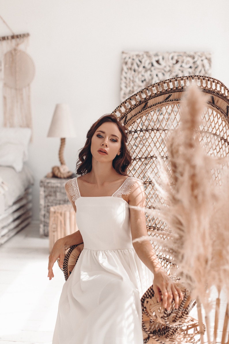 minimalist tea length wedding dress minimalist tea length wedding dress