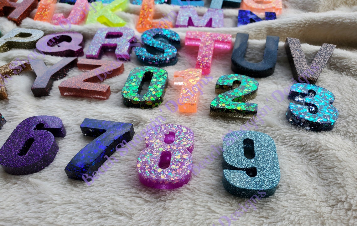 Resin Alphabet and Numbers Set Home School Teachers Etsy