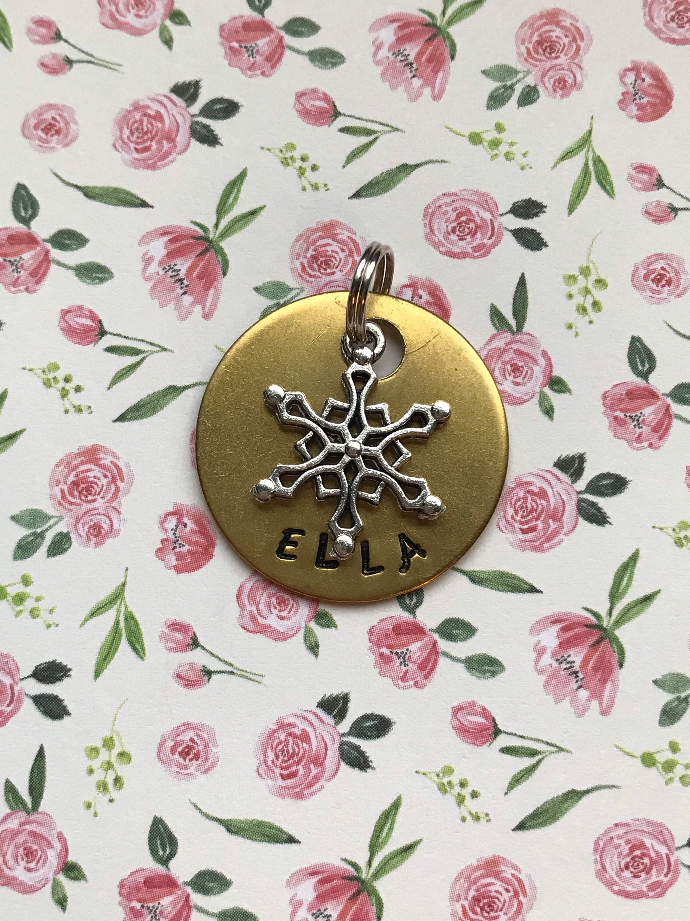 Snowflake Pet Id Tag / Winter Pet Id Tag / Snow Dog Tag / Cat Etsy UK