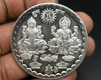 純銀製 ガネーシャ シヴァ神 銀貨2枚セット サラファ・トレーダーズ・コミッティによる99.90%純銀50グラムの