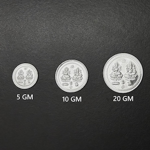 999 Pure Silver Coins 5grams, 10grams, 20grams, 50grams, 100grams, Pure Silver Coins by Sarafa Traders Commity Jaipur