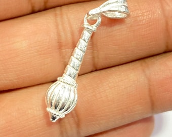 925 Sterling Silber Hanuman Gada Anhänger / Streitkolben Medaillon