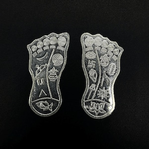 925 Sterling Silver Handmade Charan Paduka Or Slipper For Idol