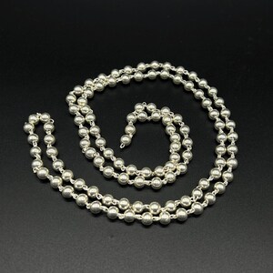 925 Sterling Silver 108 Beads Mala 5 mm Beads.