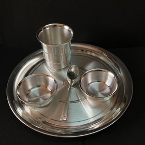 999 Solid Silver Baby Dinner Set