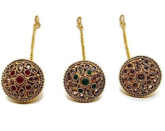 Antique Borla / Mang Tikka /Classic Design/Indian Traditional Rajasthani Borla/ Rajasthani Tikka/ Borla /Indian jewelry