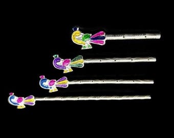 Flauta/bansuri de plata de ley 925 para el Señor Krishna/laddu Gopal ji y flauta para regalar.