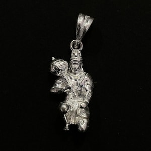925 Sterling Silver Hanuman Ji Pendant