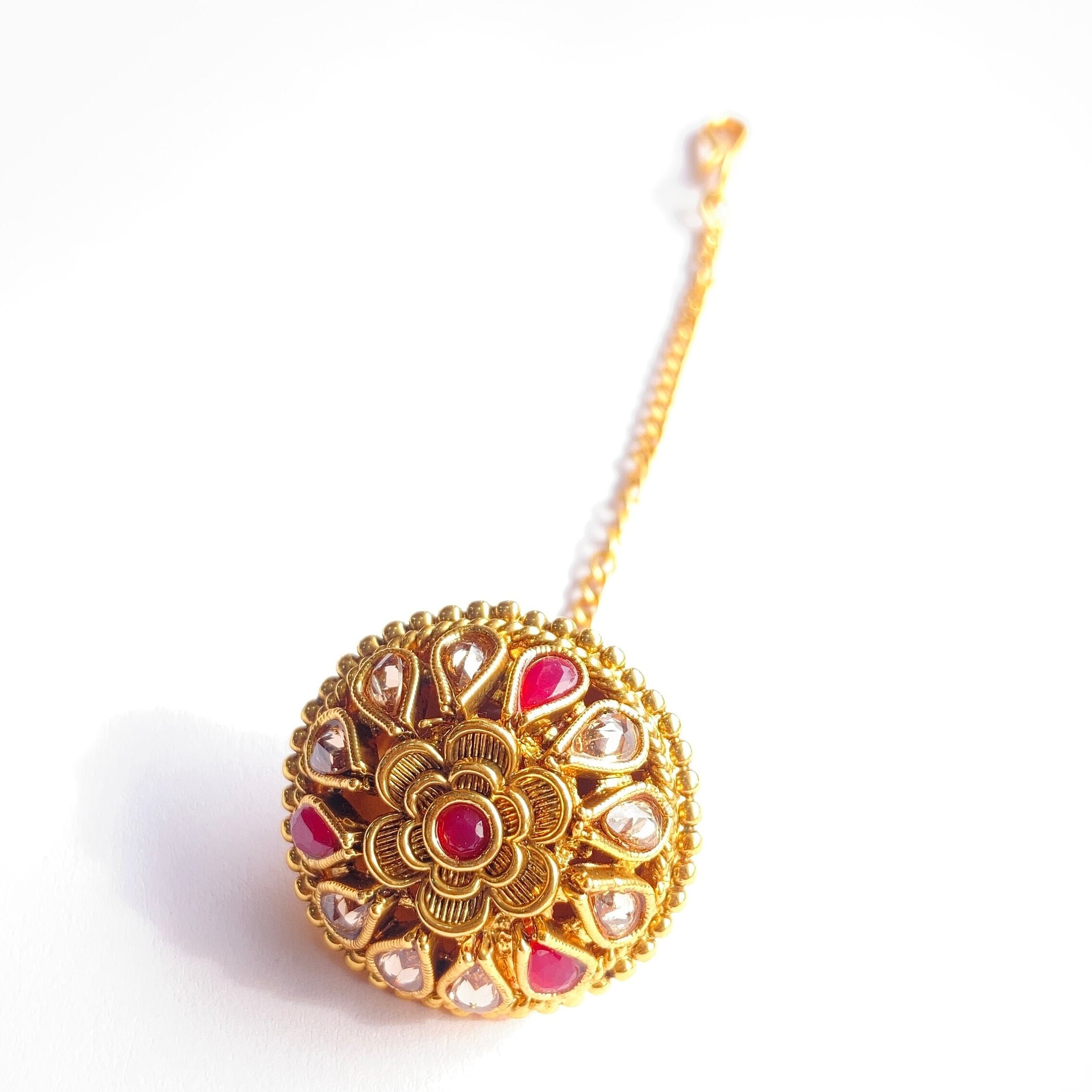 Antique Borla / Mang Tikka /classic Design/indian Traditional Rajasthani  Borla/ Rajasthani Tikka/ Borla /indian Jewelry 