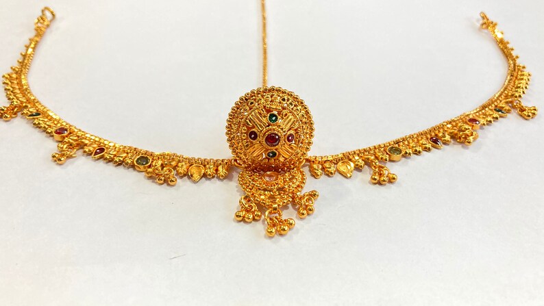 Indian Traditional Rajasthani Borla Maangtika Hair Jewelry Head Jewelry Bridal jewelry Ethnic Gift Rakhdi Borla