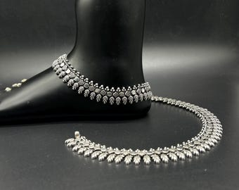 Handmade Silver Payal Design Handmade Indian Pure Sterling Silver