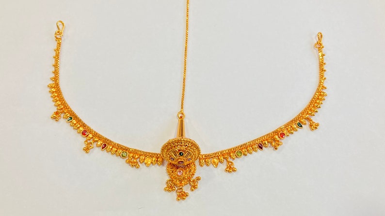 Indian Traditional Rajasthani Borla Maangtika Hair Jewelry Head Jewelry Bridal jewelry Ethnic Gift Rakhdi Borla