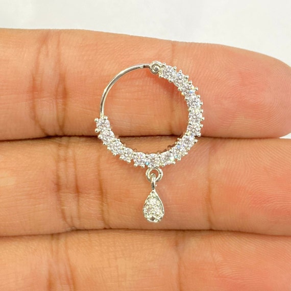 Diamond Nose Ring nath indian Nose Ring indian Jewelry Piercing