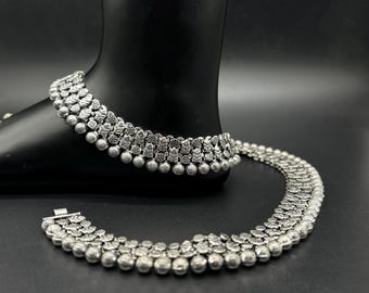 925 Sterling Silver Anklet / Silver Payal / Silver Anklet / Silver Bride Anklet / Silver Payal / Silver Designer Payal